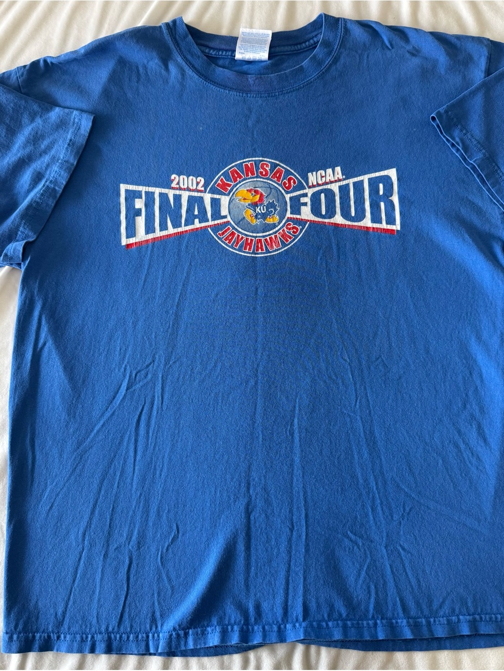 Kansas Jayhawks 2002 Final Four Blue Graphic T-Shirt